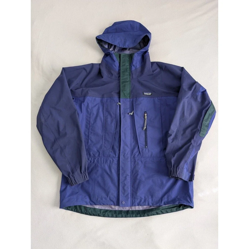 Men's Rare Vintage 1998 Patagonia Torre Jacket Shell Membrane Blue Size M *Read - Picture 1 of 12